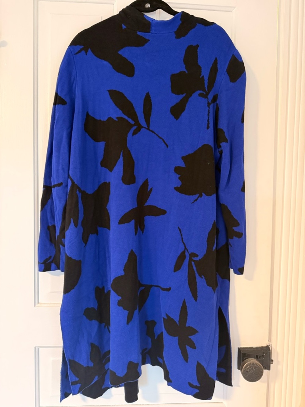 Chico's Royal Blue and Black Open Cardigan - Picture 4 of 5